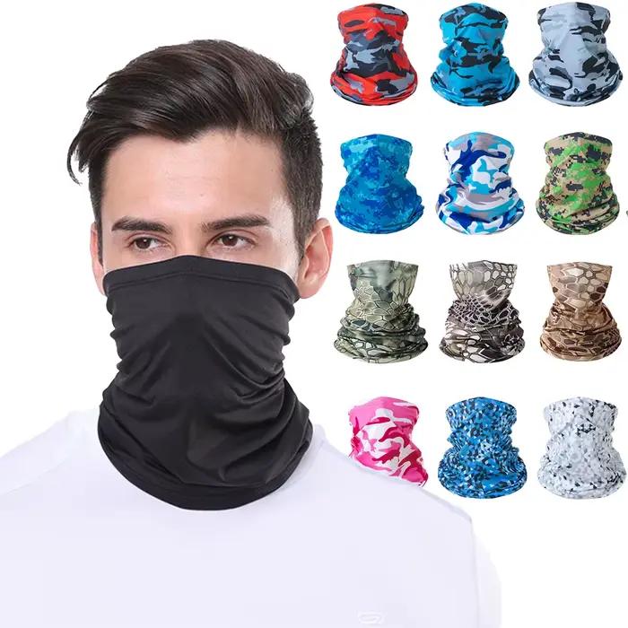 Bavoir de Protection solaire en soie glacée pour l'extérieur, couvre-cou de moto, Bandana magique de sport, masque d'équitation, visage complet, printemps et été