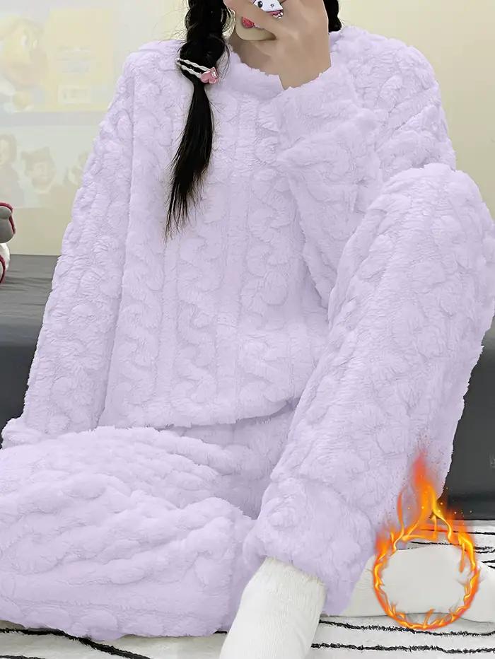 Ensemble pyjama en velours pour femme