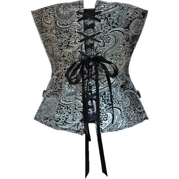 Corset Steampunk Argenté pour Femme