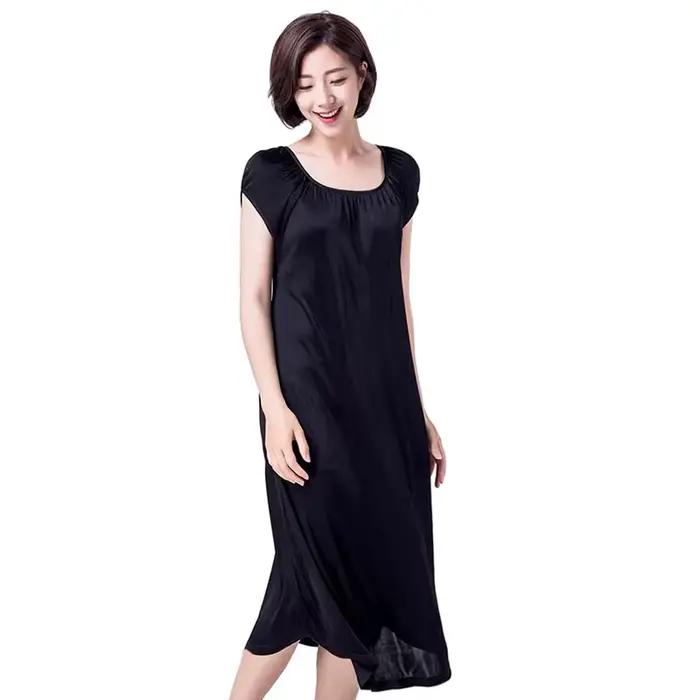 Nuisette pure pour femmes, robe de nuit longue, chemise de nuit pour dames, ample, grande taille, vêtements de maison, été, 50%