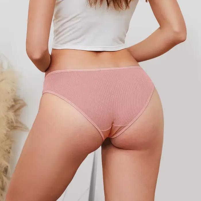 3 pièces/ensemble femmes coton culottes sous-vêtements femme Lingerie rayé nouveaux