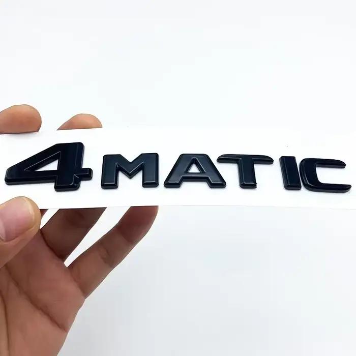 Autocollant de Badge emblème de lettres chromées noires mat, pour Mercedes Benz A B C E G S ML SL CL GLA CLA classe AMG 4MATIC 4 MATIC