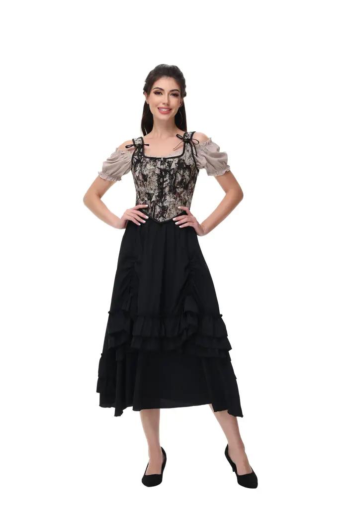 Bustier vintage à lacets sur le devant pour femmes, corset, haut court avec sangle, surbuste désossé, spoage du corps, glaçure, mode
