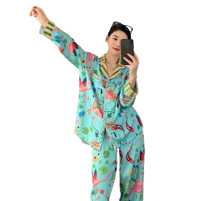 Pyjamas pour femmes au printemps et en été à manches longues