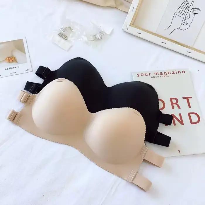 Soutien-gorge Invisible dos nu Sexy Push Up pour femmes Lingerie brassière sans couture Bandeau noir sans bretelles soutien-gorge sans couture soutien-gorge sans bretelles