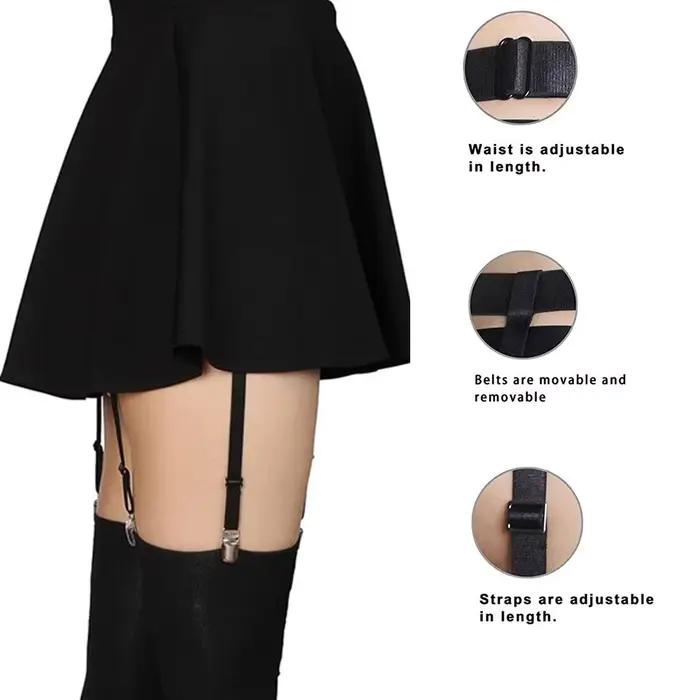 Cuisse haute bas porte-jarretelles pour femmes filles réglable élastique jambe chaussette bretelles ceinture Lingerie jarretière dame bas ceinture