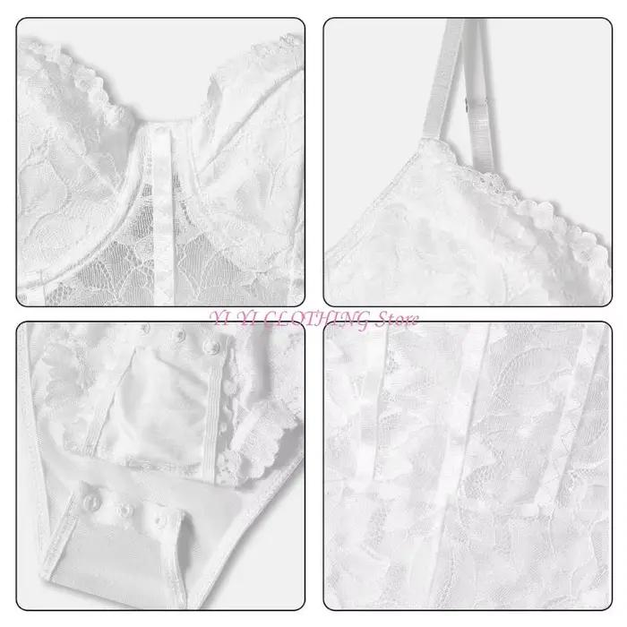 N5KF Body sensuel en dentelle maille conçu pour les amateurs mode moderne