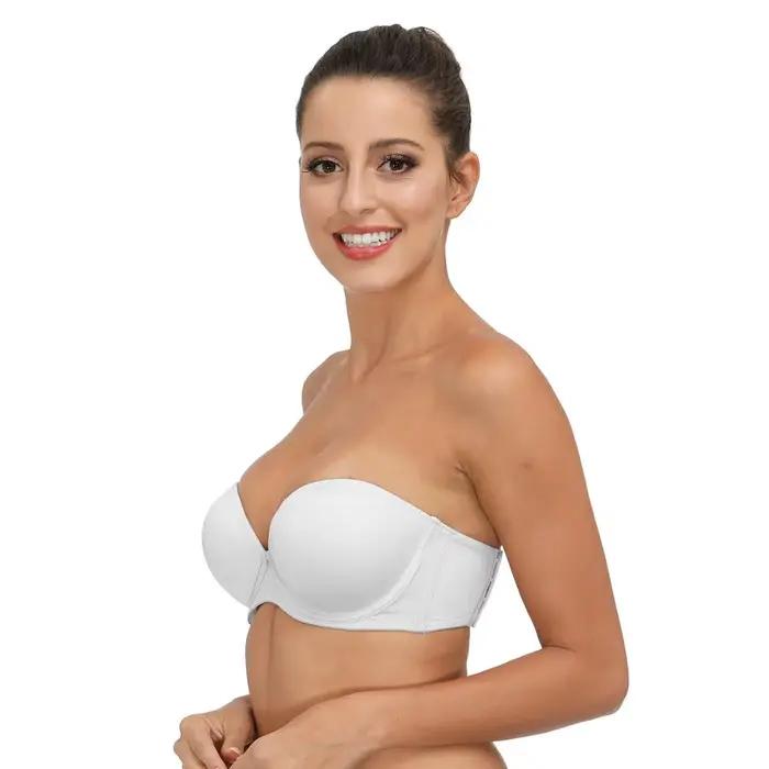 Nouveau Soutien-Gorge Femme 2026 Sans Bretelles Sexy Dos Nu Croisé Push-Up Invisible Rembourré Multi-positions