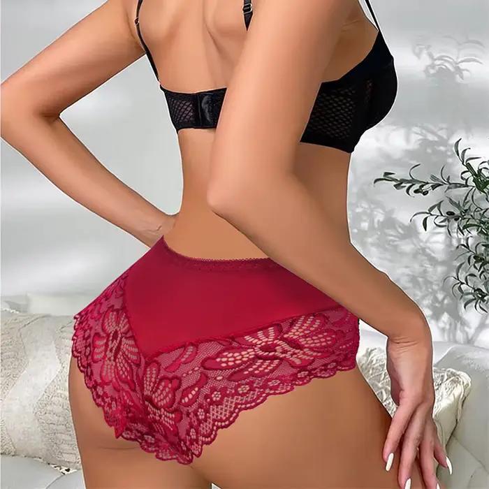 Culotte en Dentelle Transparente pour Femme