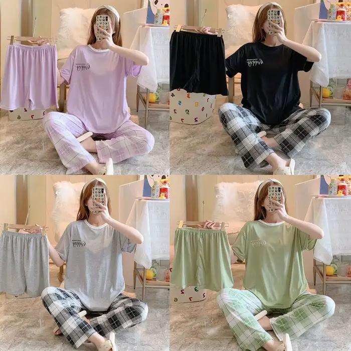 Pyjama trois pièces d'été pour femmes