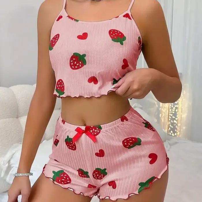 Ensemble de pyjama court pour femme
