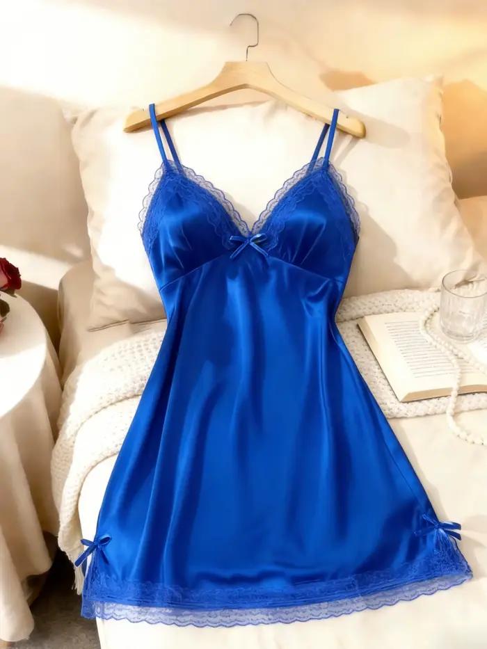 Chemise de nuit en dentelle pour femmes