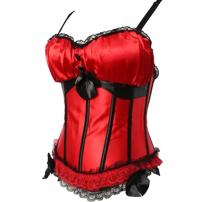 Robe Corset rouge gothique à lacets