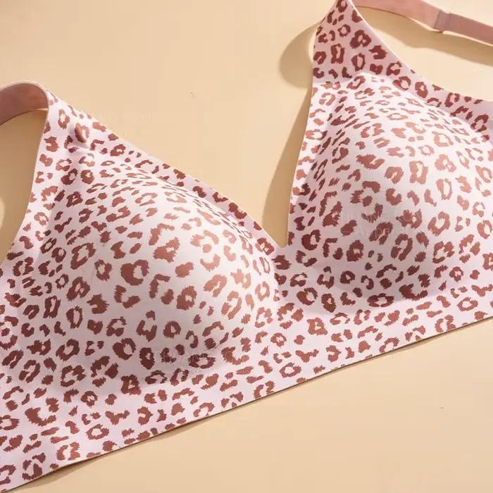 Soutien-gorge imprimé léopard pour femme