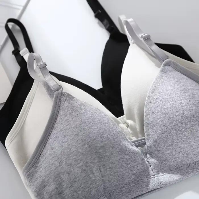 Soutien-gorge Push Up en coton sans couture pour femmes