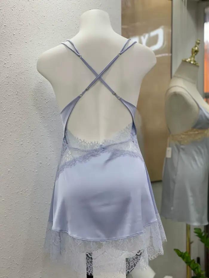 Chemise de nuit sexy en dentelle pour femmes