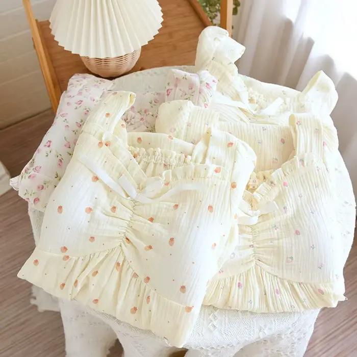 Vêtements de nuit en coton chemise