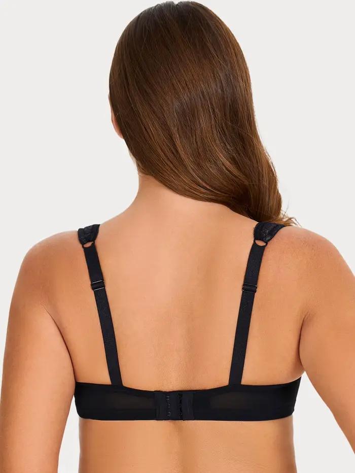 Soutien-gorge balconnet à armatures en dentelle florale, légèrement rembourré