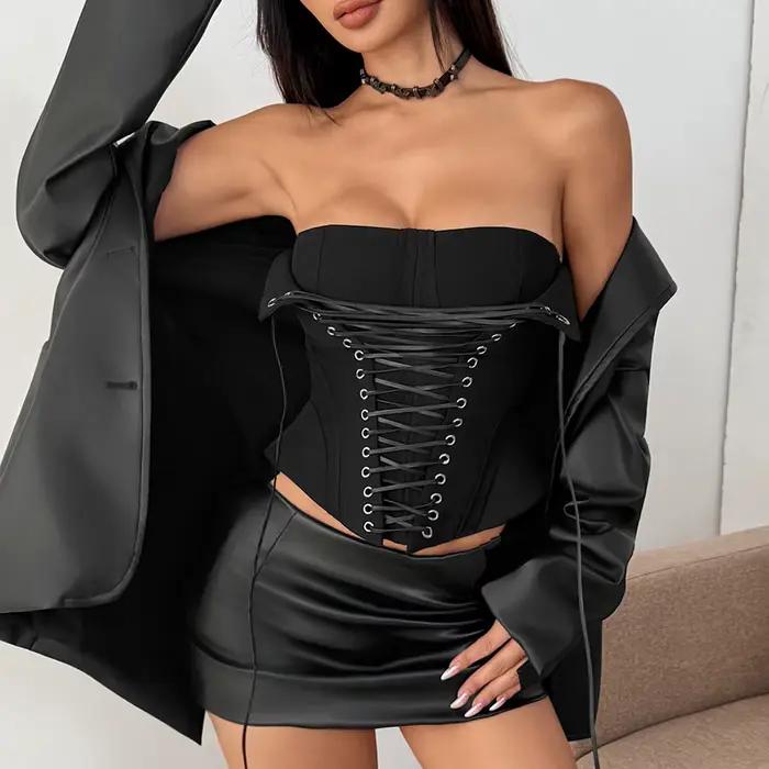 Corset marron pour femme