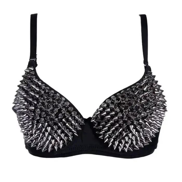 Soutien-gorge gothique argenté