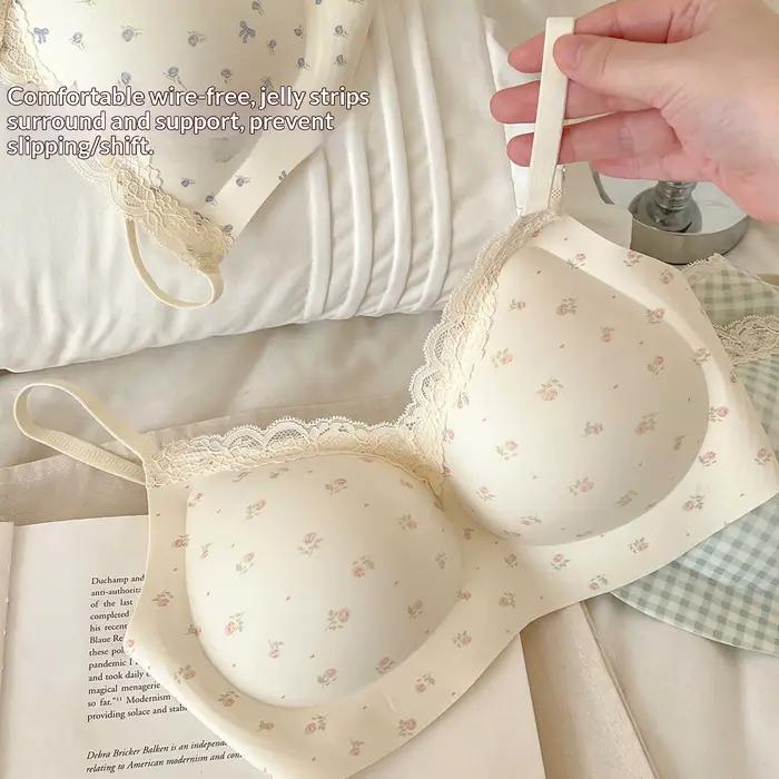 Soutien-gorge pour femme : Dentelle élégante à imprimé floral