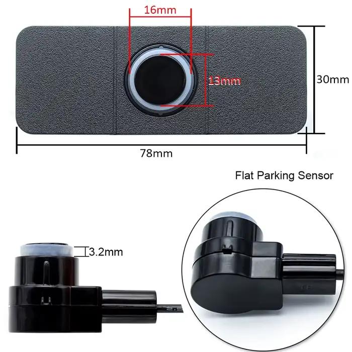 Moniteur de rétroviseur intérieur de voiture à gradation automatique, 8 capteurs de stationnement avant et arrière avec support d'origine, capteur plat de 16mm, nouveauté 2024