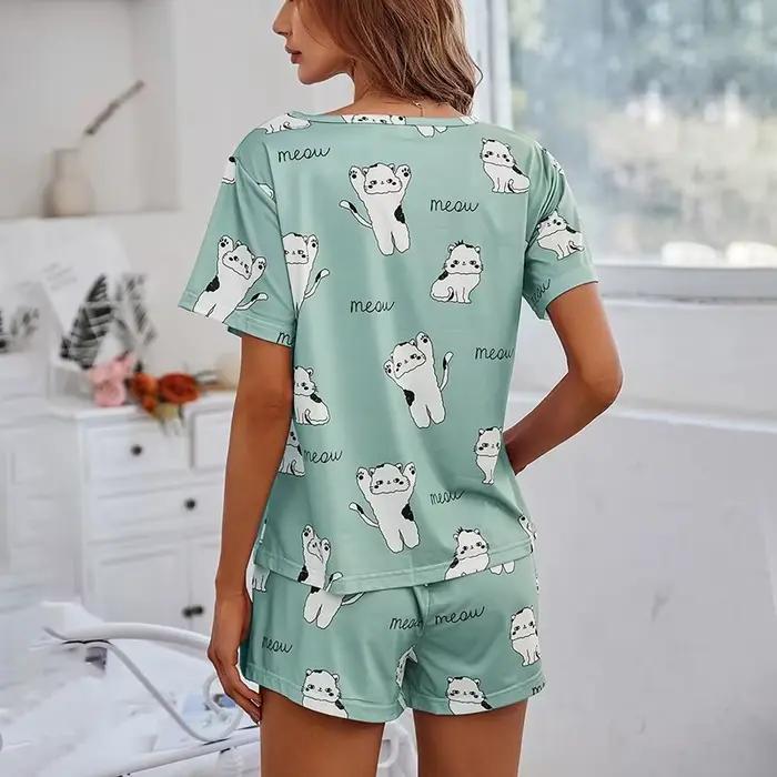 Ensemble de pyjamas à manches courtes pour femmes