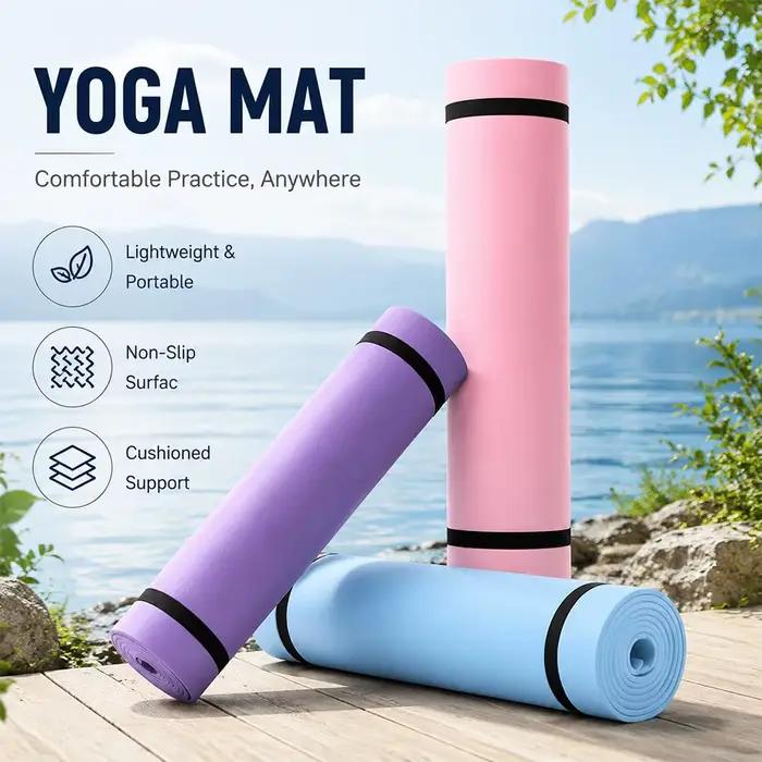 Tapis de fitness antidérapant pour exercices de Pilates, musculation, sport, gymnastique, équipement de fitness
