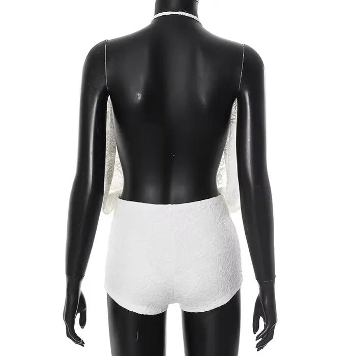 Combinaison sexy en dentelle ajourée pour femme