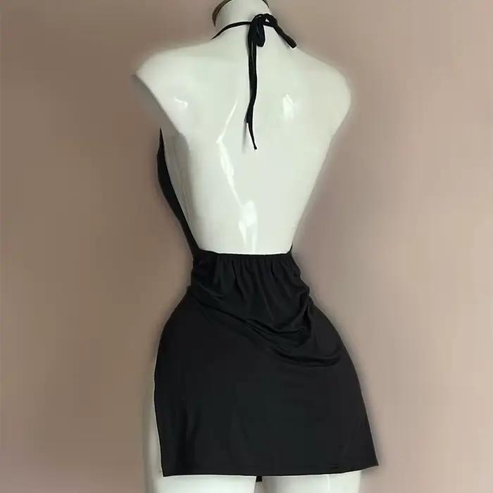 Robe de soirée dos nu à bretelles fendues
