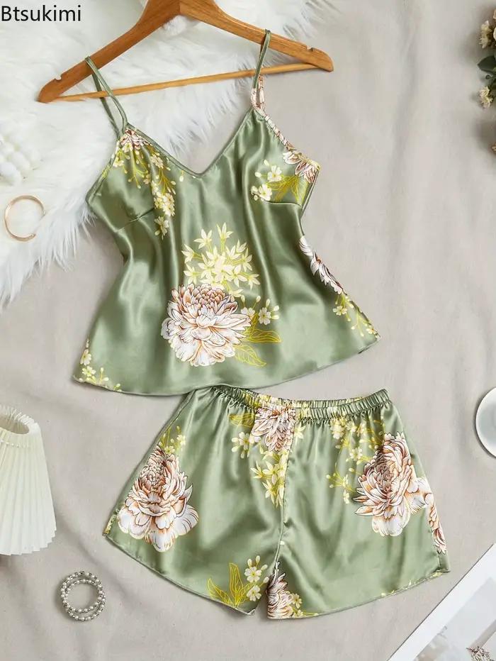 Ensemble de pyjama pour femmes à imprimé floral