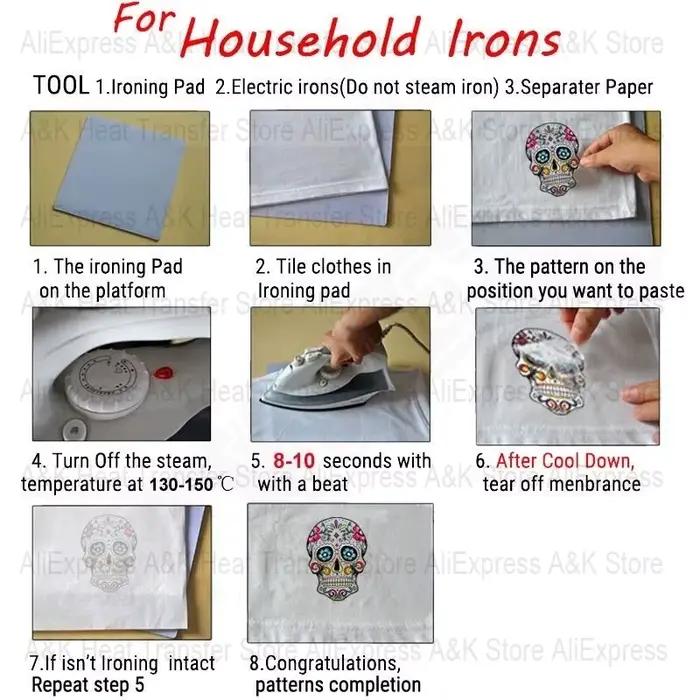 Patchs thermocollants DIY pour la fête des mères, transferts thermiques pour vêtements, t-shirts, sacs, cadeau pour maman, peinture par transfert thermique