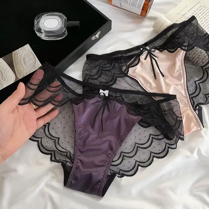 Culotte femme Sexy sous-vêtements en dentelle dames taille basse slips Lingerie
