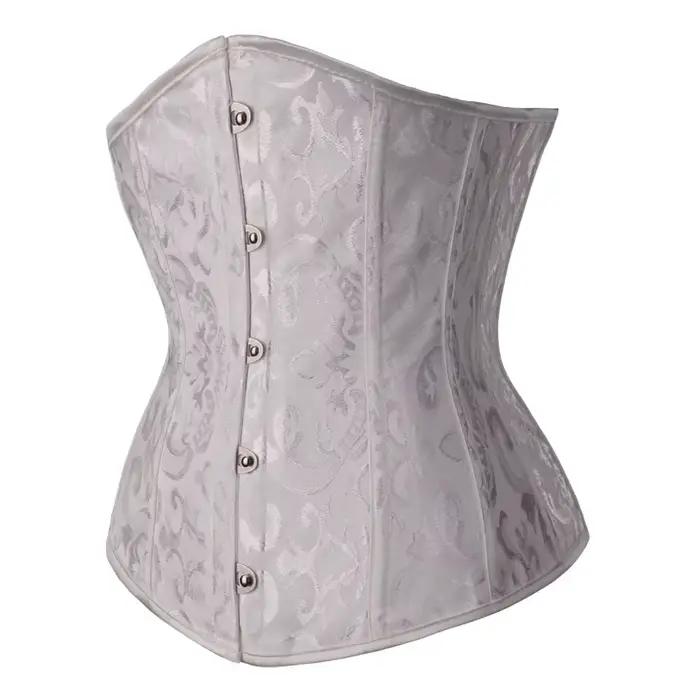 Corset sous le buste Floral Push Up désossé Bustier Gothique Korsett pour femmes avant Busk Gorset Korse Sexy