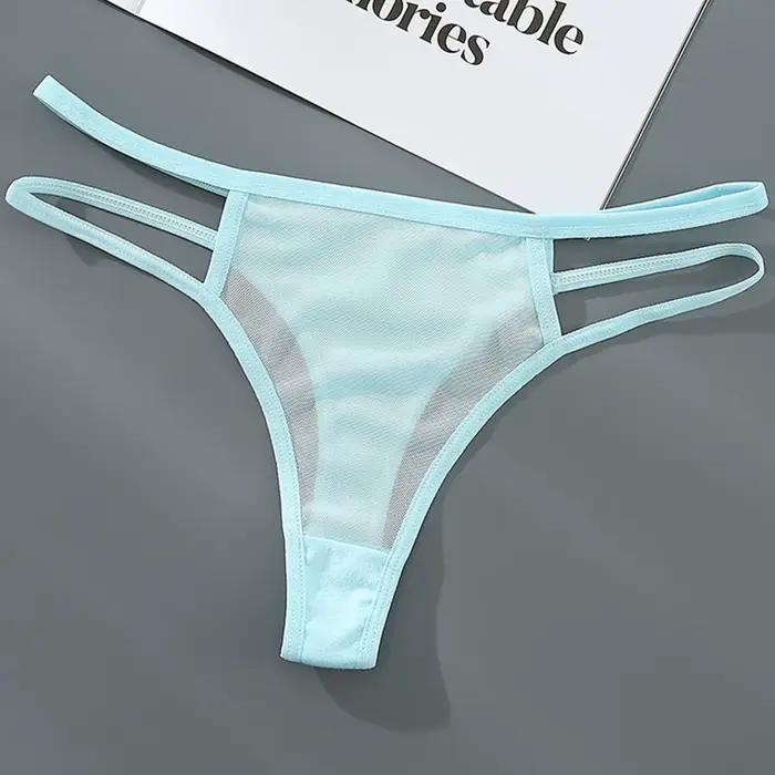 Femme taille basse t-back Lingerie femmes sous-vêtements pour Bikini culotte douce Hipster