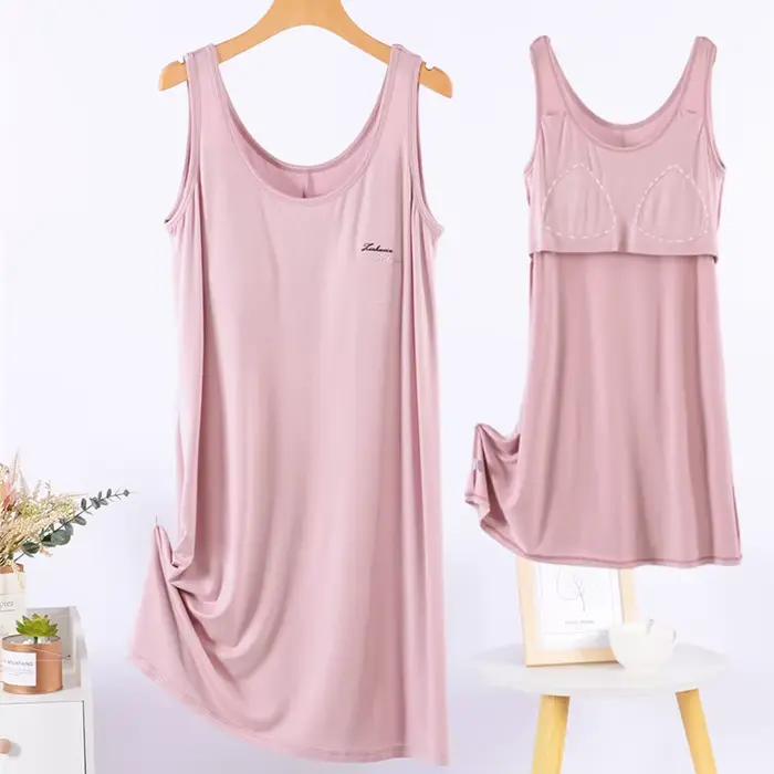 Robe de nuit sans manches pour femmes