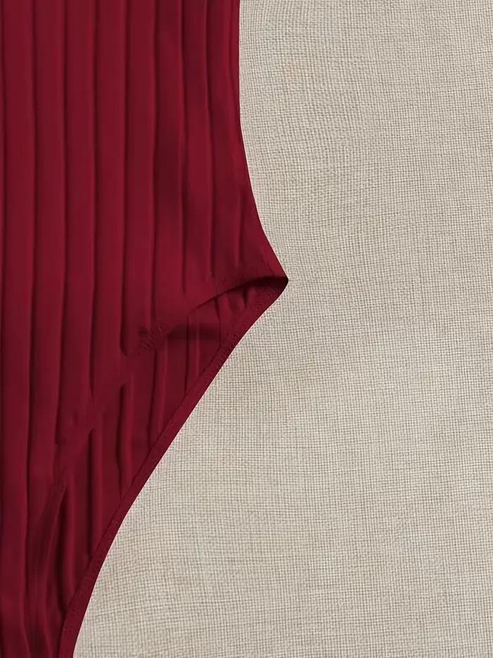 Combinaison en tricot côtelé chic pour femmes |   Haut à col en V et manches courtes |   Différentes couleurs disponibles pour l'été décontracté