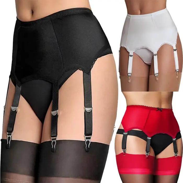 Porte-jarretelles en maille taille haute pour femmes