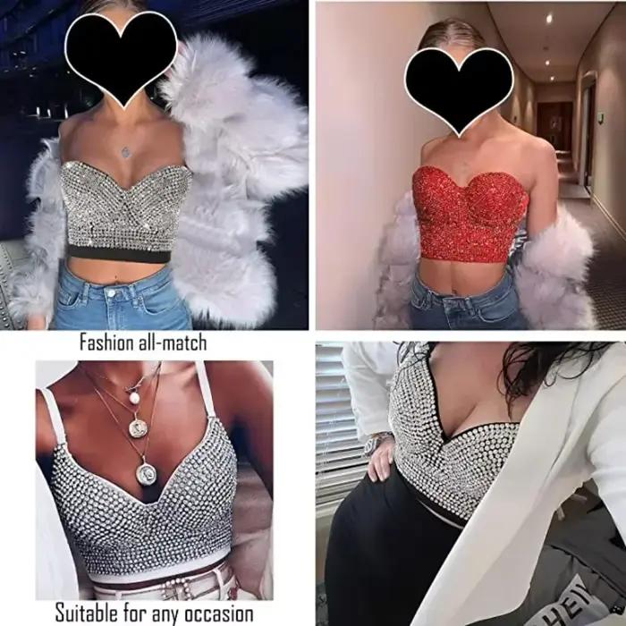 Bustier Steampunk avec Strass pour Femme