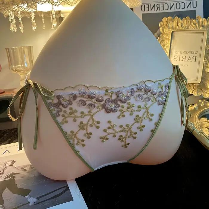 Culotte Vintage Femme en Dentelle Florale