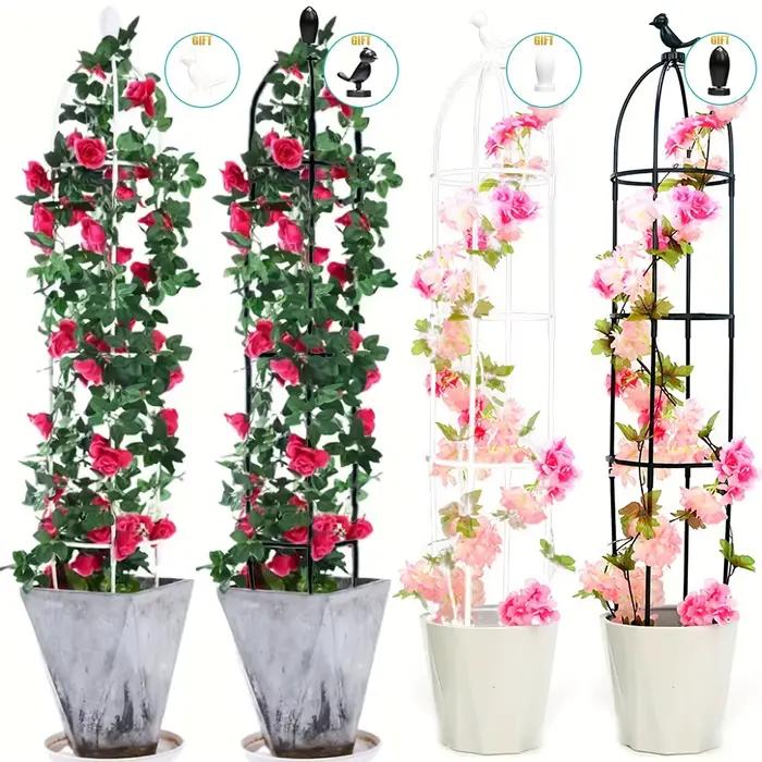 Support pour plantes en treillis de jardin, obélisque en tour, utilisé pour grimper les vignes et les supports de fleurs, tour légère pour plantes