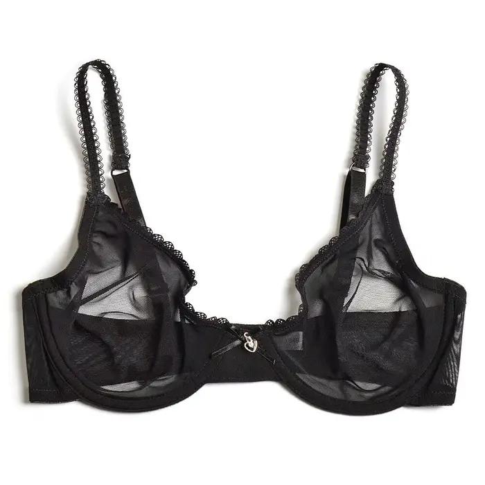 soutien-gorge sexy ybcg en dentelle fine pour femmes avec fermeture en crochet et œillets, disponible en noir, bleu, brun, gris, kaki et bleu ciel, pour toutes occasions spéciales et quotidienne