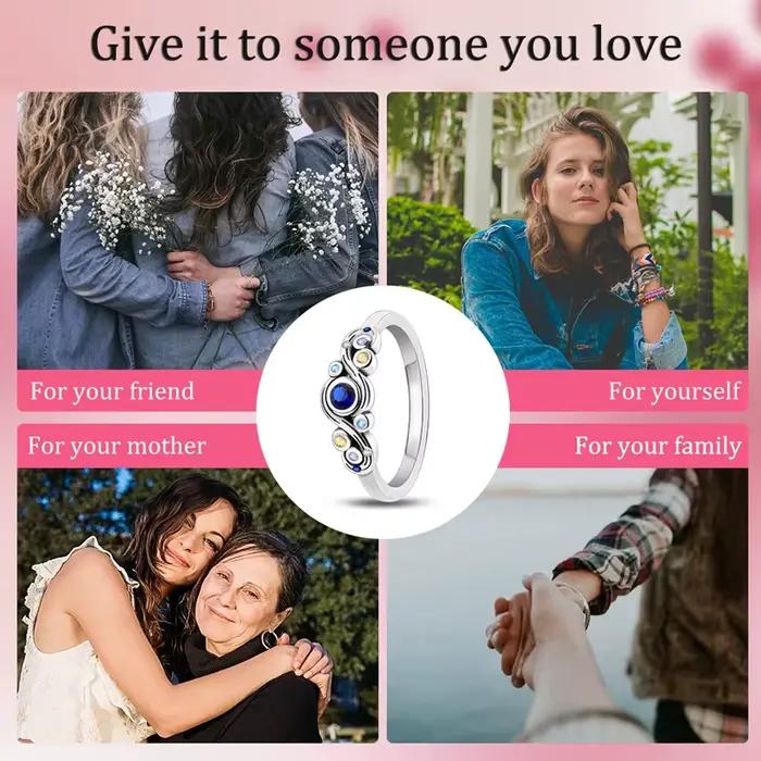 Bague originale en argent Sterling 925 Van Gogh, nuit étoilée, bijoux pour femmes et filles, cadeaux d'anniversaire