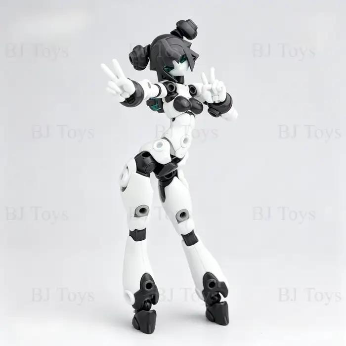 Quankai Gene Interference 2.0 Corps de Mecha Féminin, Figurine d'Action Ultra-Articulée à Construire avec Têtes et Mains Interchangeables