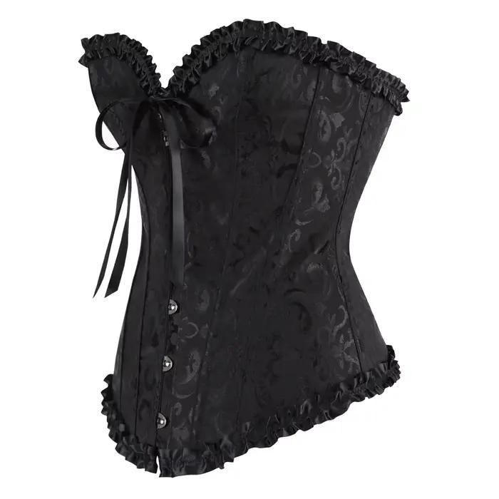 Sexy femmes Bustier à lacets haut Corset désossé taille formateur Lingerie surbuste Corsets corps Shaper