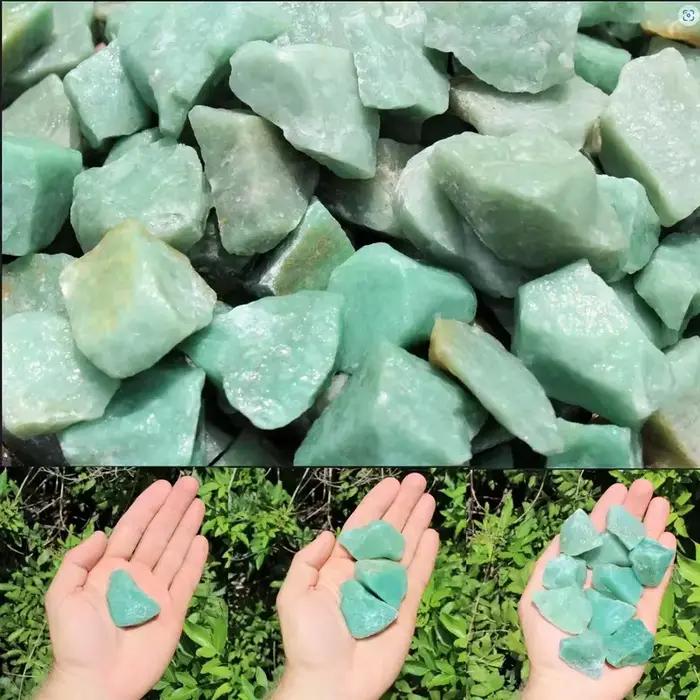 Pierre de cristal de gravier d'aventurine verte brute 50g/100g/200g, morceau brut naturel-pierre brut vert, parfaite pour le culbutage de roche, le polissage