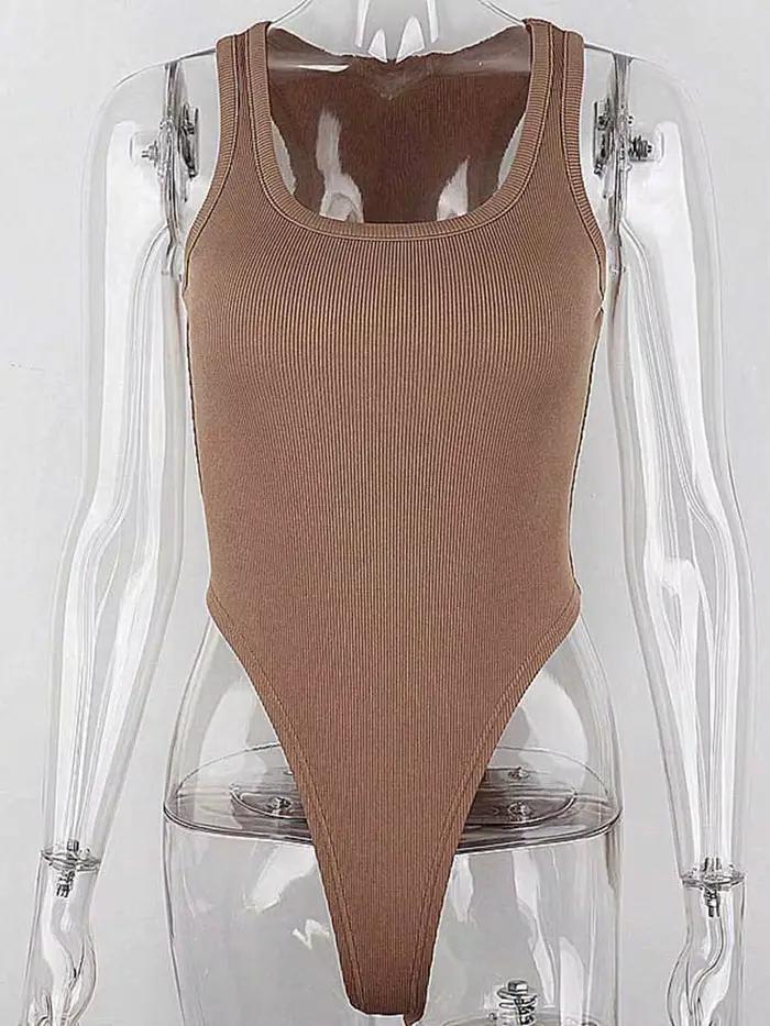 Body en tricot sans manches sexy pour l'été