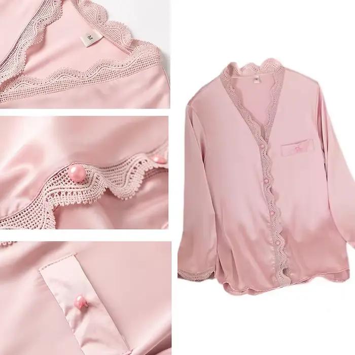 Ensemble de pyjamas en satin sexy pour femmes