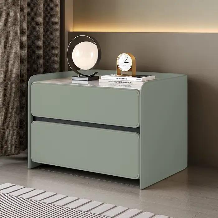 Table de chevet tendance avec tiroirs, esthétique nordique, table de chevet moderne de luxe, gain de place, mesita de noche, meubles de chambre à coucher