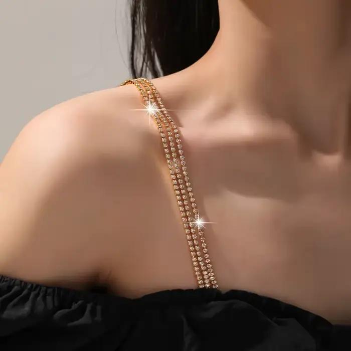Bretelles de soutien-gorge en strass pour femmes